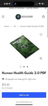 a screenshot of the human health guide 2 pdf